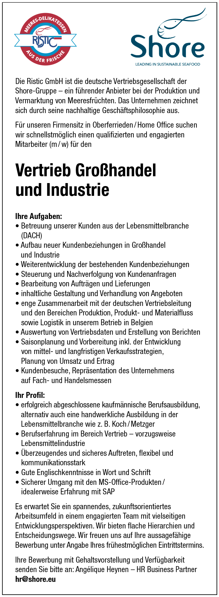 Vertrieb Großhandel und Industrie