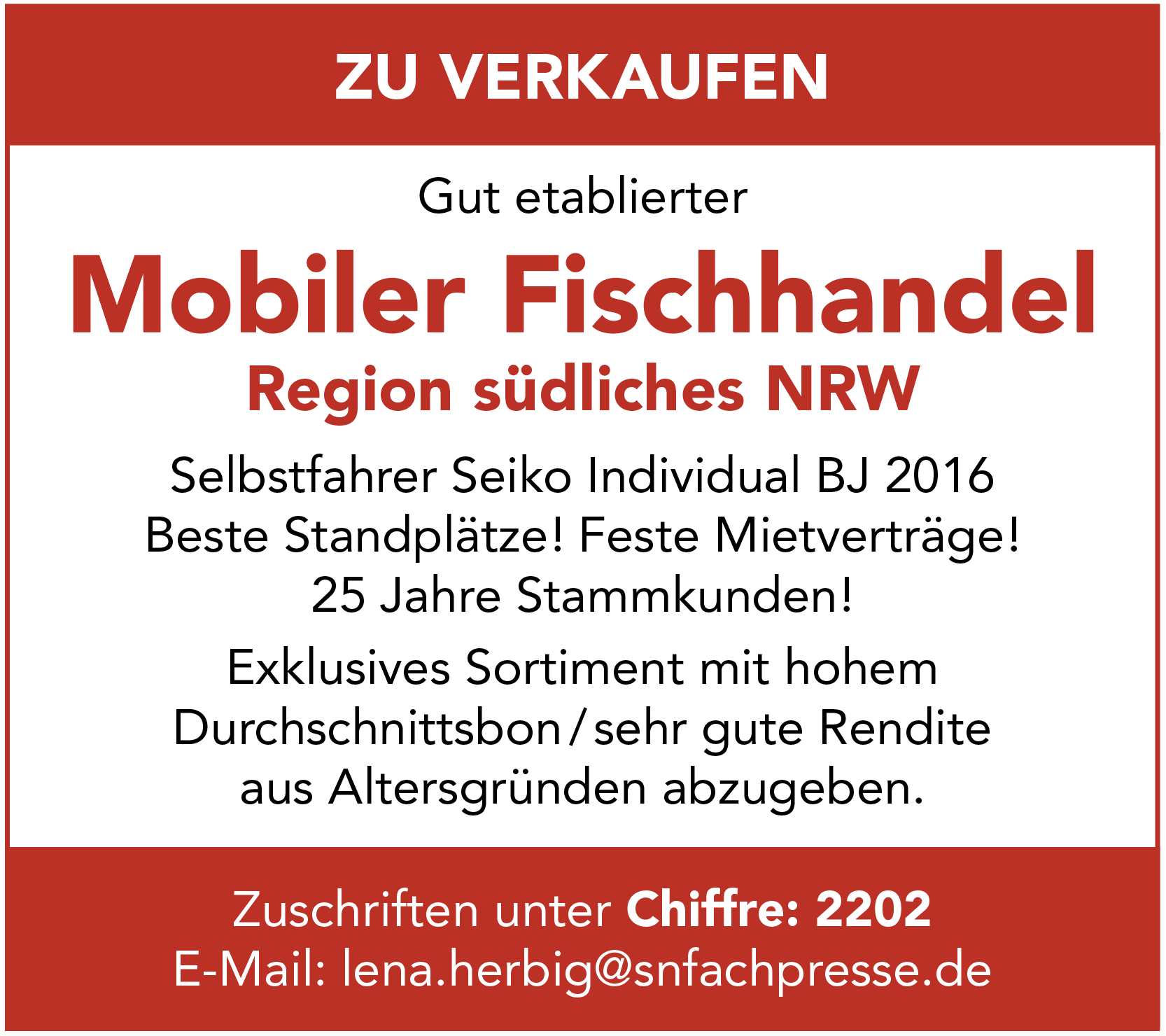 Mobiler Fischhandel in NRW