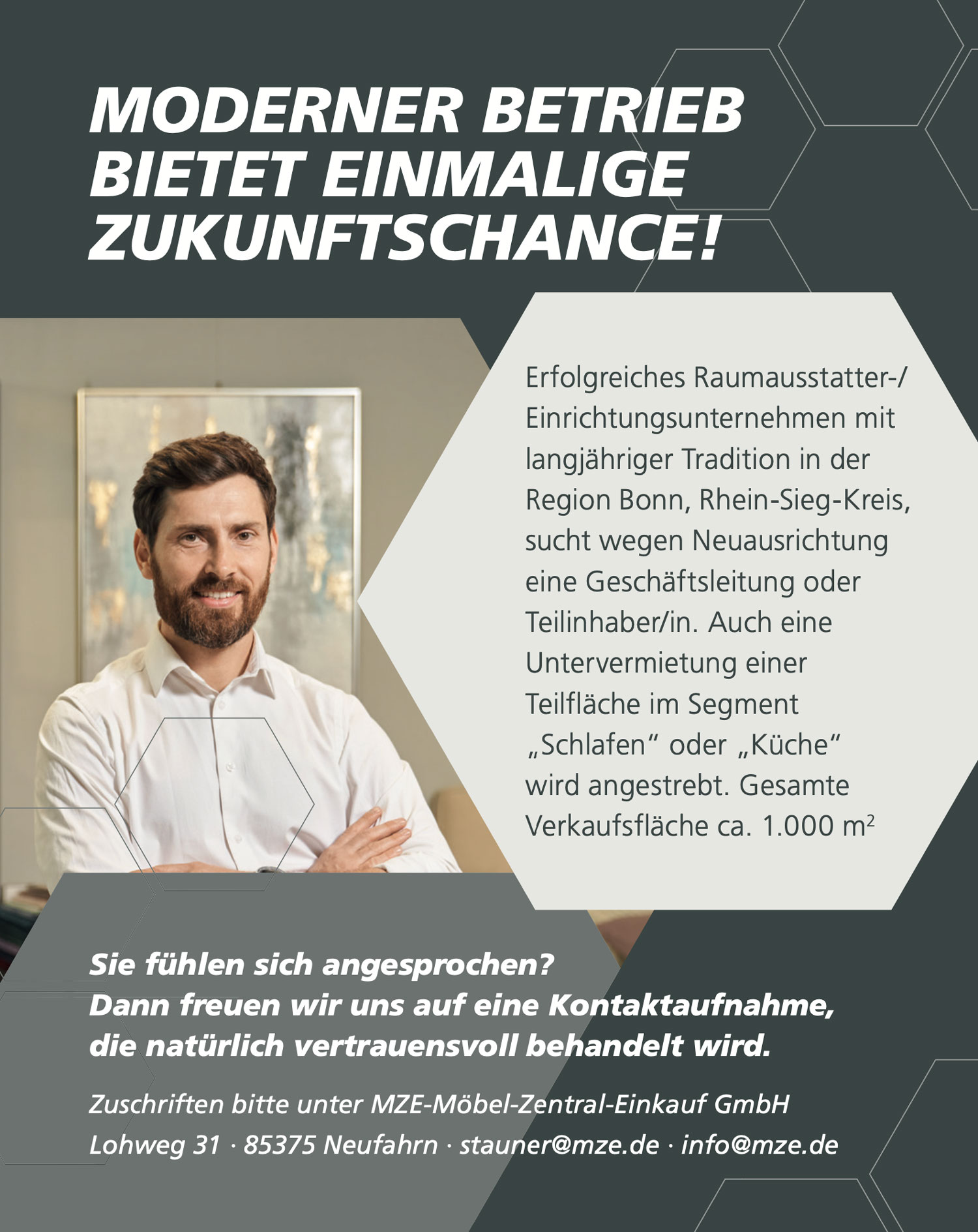 Teilhaber/in für Raumausstatter-/Einrichtungsunternehmen gesucht