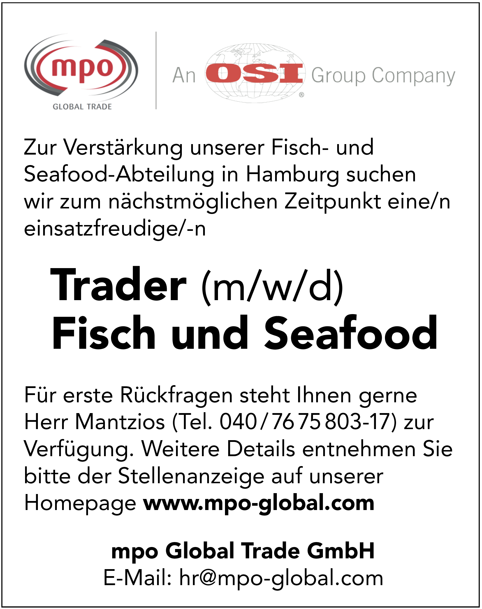 Trader Fisch und Seafood