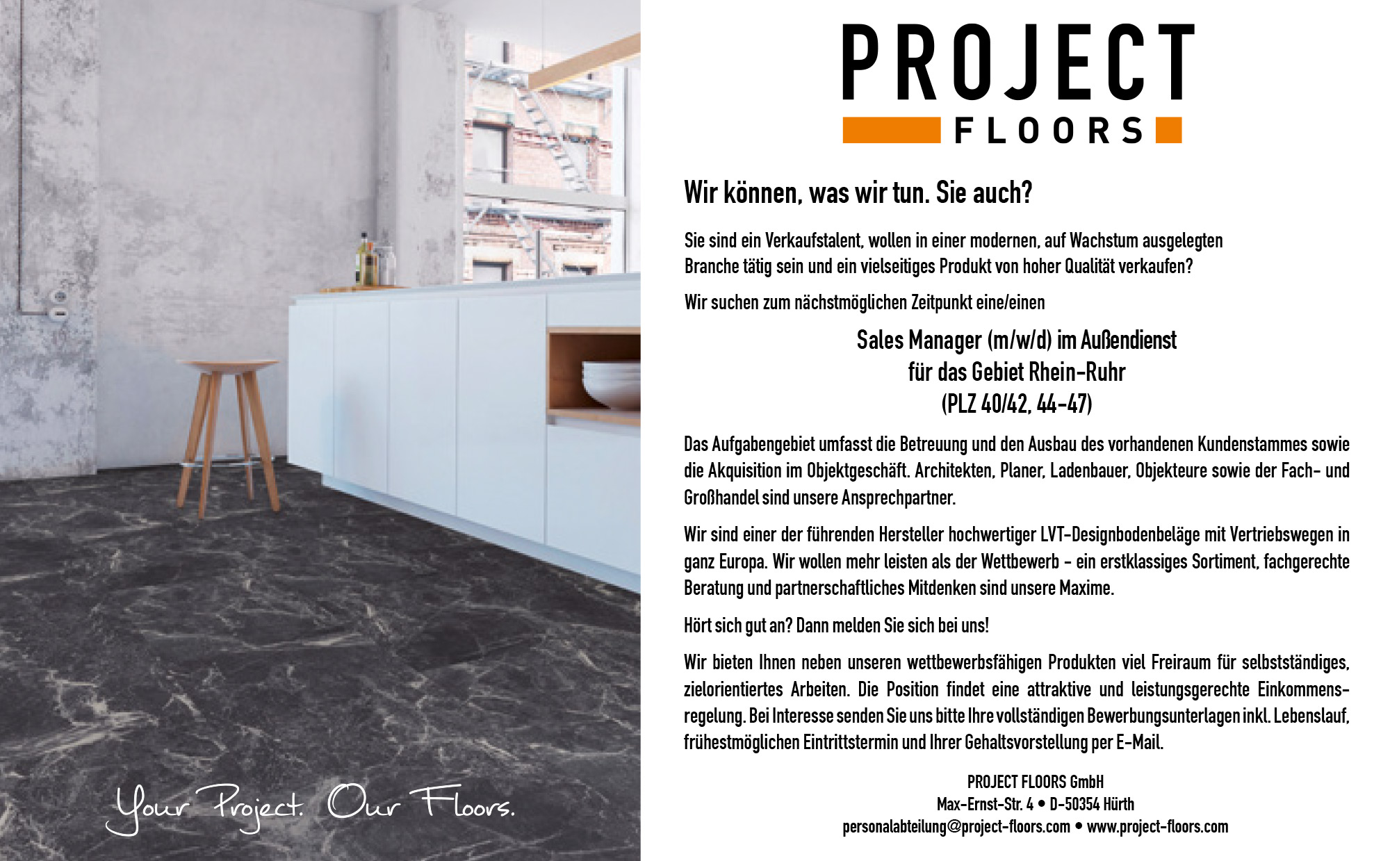 Sales Manager (m/w/d) für LVT-Designbeläge