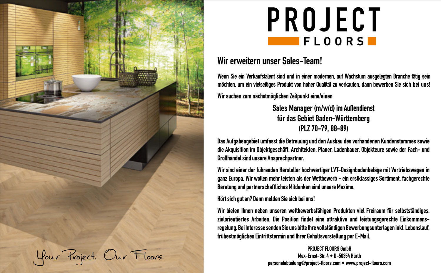 Sales Manager (m/w/d) für LVT-Designbeläge