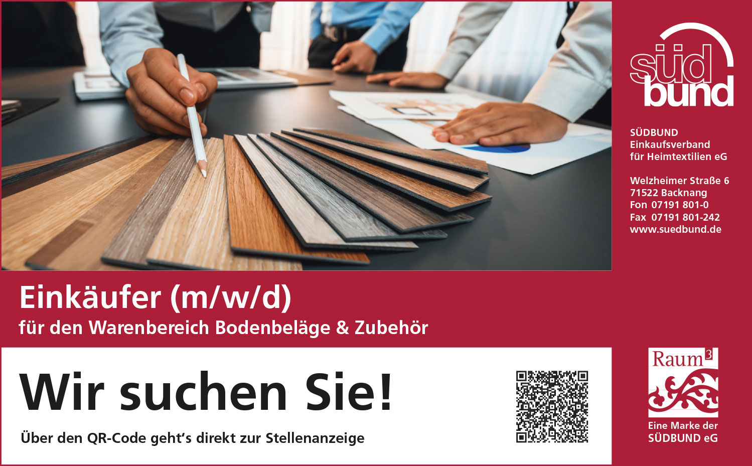 Einkäufer (m/w/d) für Bodenbeläge & Zubehör