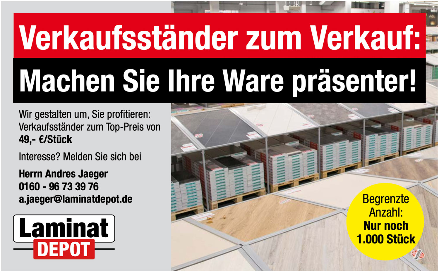 Verkaufsständer zu verkaufen
