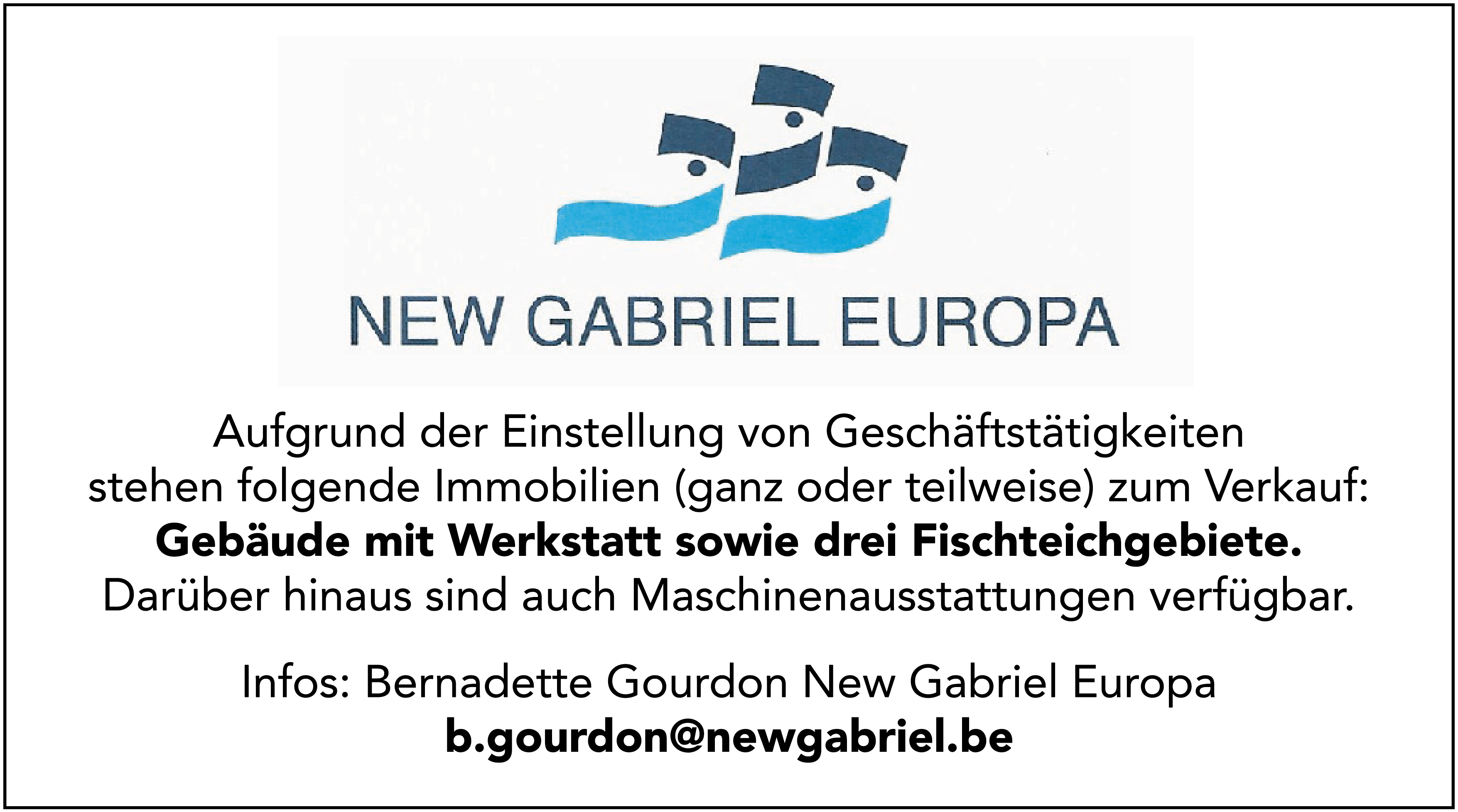 Gebäude mit Werkstatt sowie 3 Fischteichgebiete