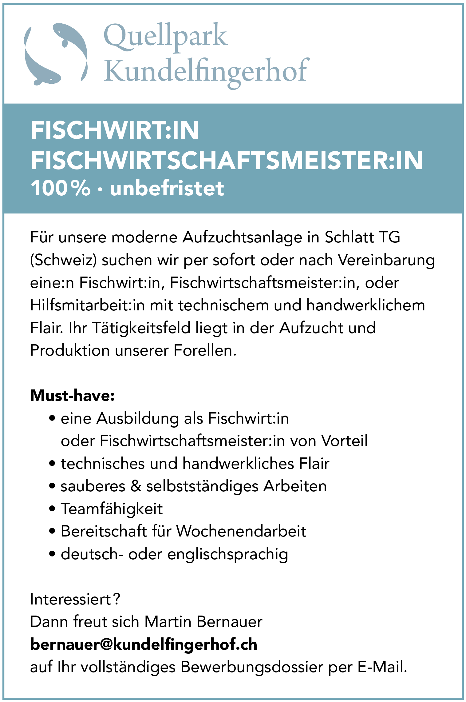 Fischwirt/in, Fischwirtschaftsmeister/in