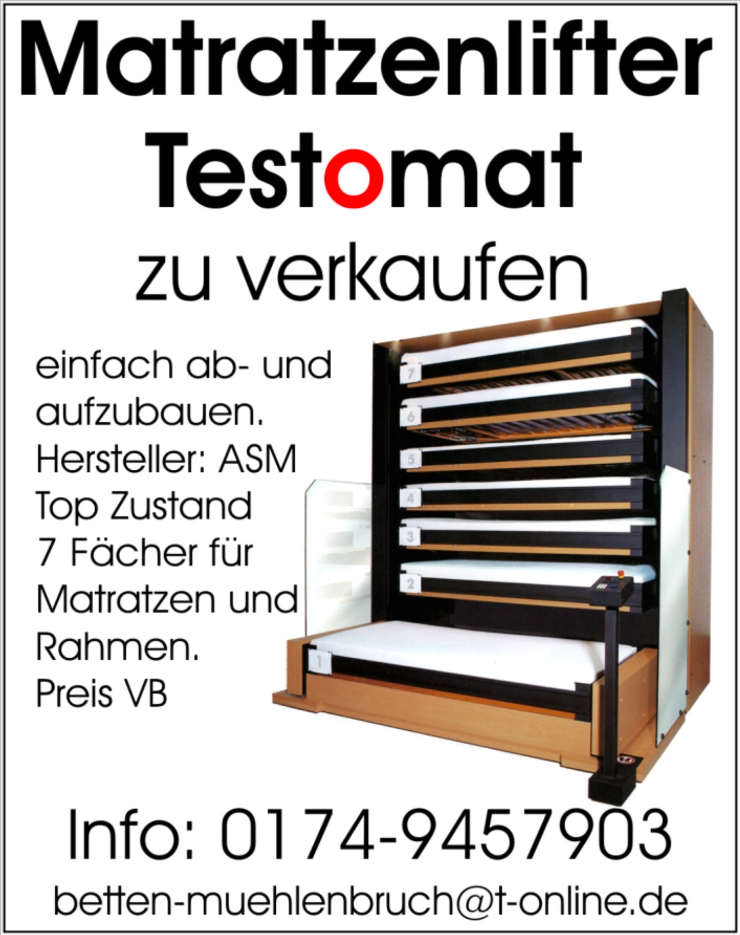 Matratzenlifter zu verkaufen