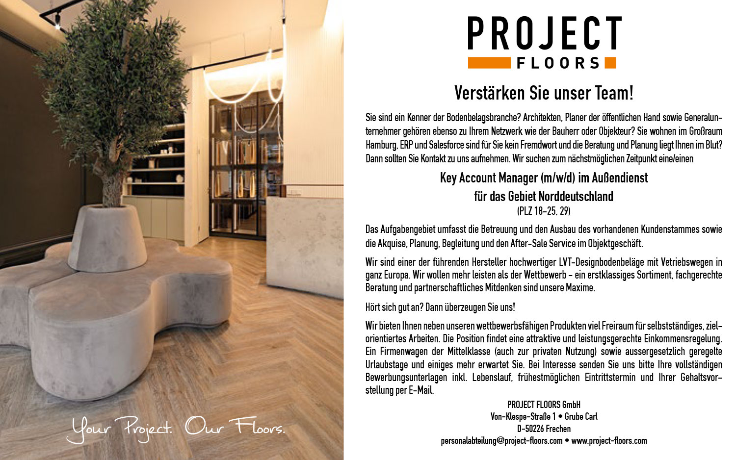 Key Account Manager (m/w/d) für LVT-Designbeläge