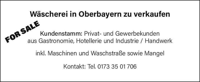 Wäscherei zu verkaufen