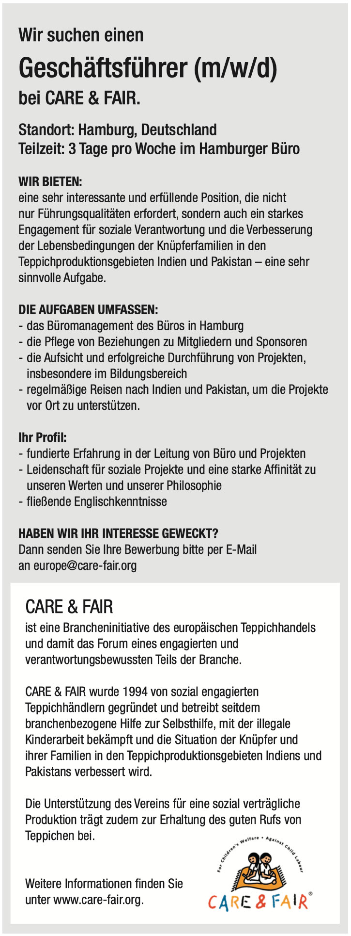 Geschäftsführer (m/w/d)