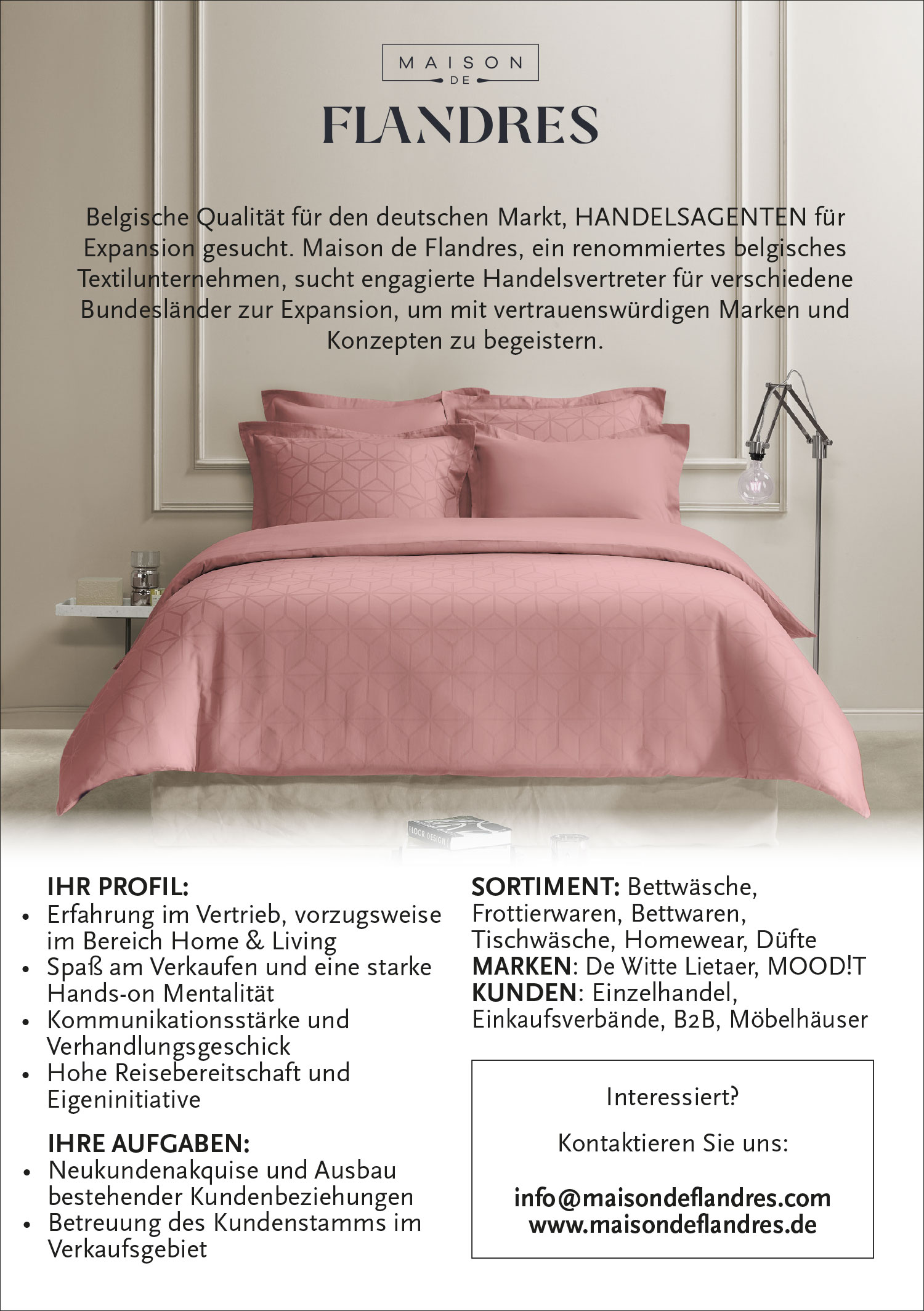 Handelsvertreter für Haustextilien