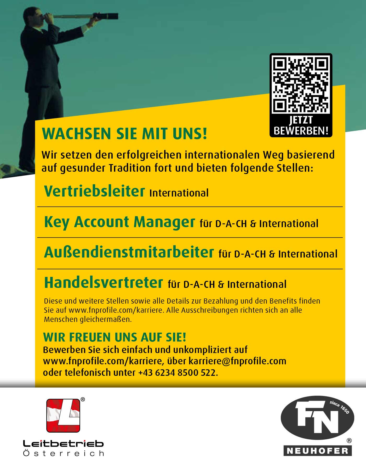 Wachsen Sie mit uns!