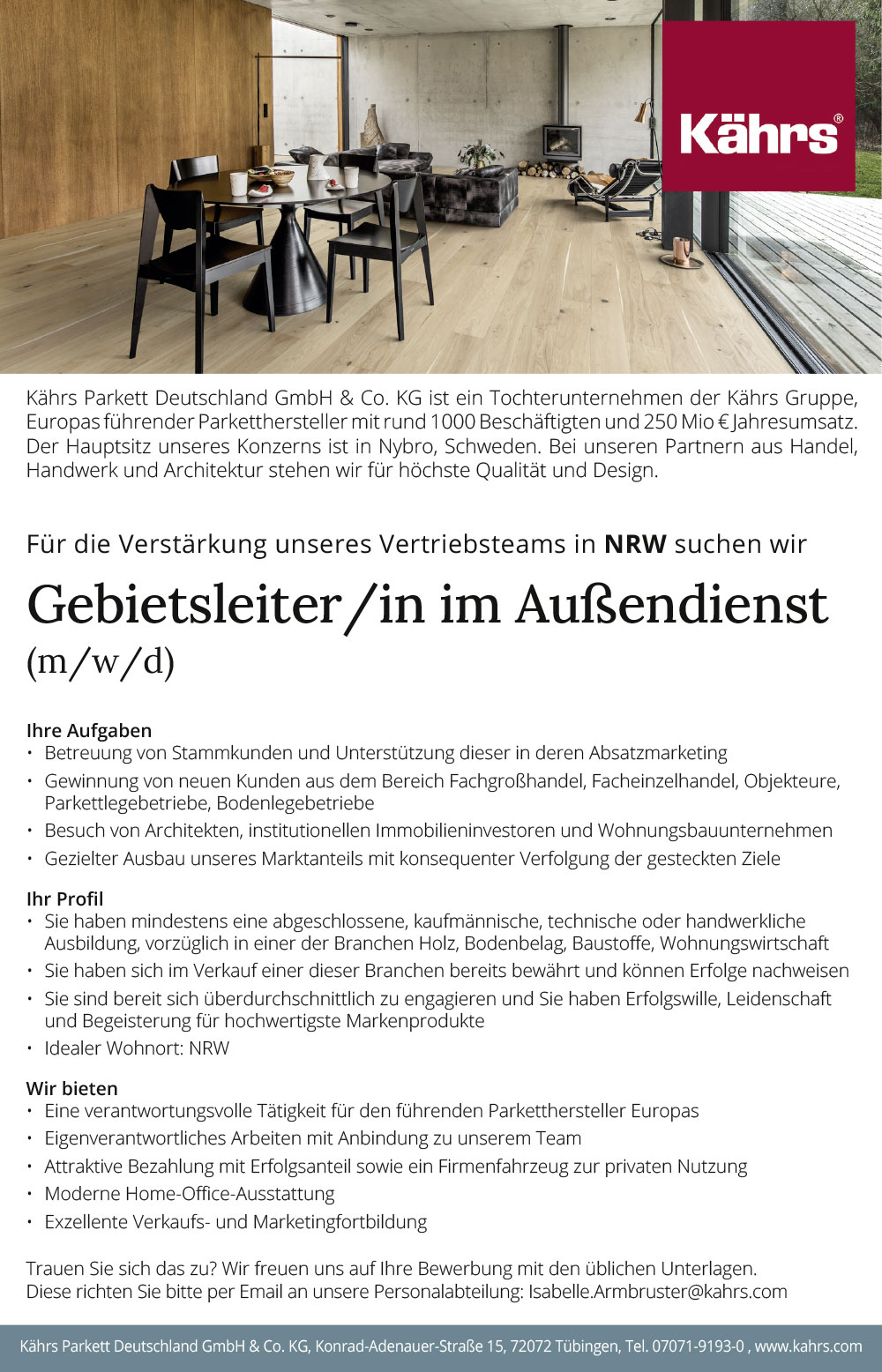 Gebietsleiter/in im Außendienst