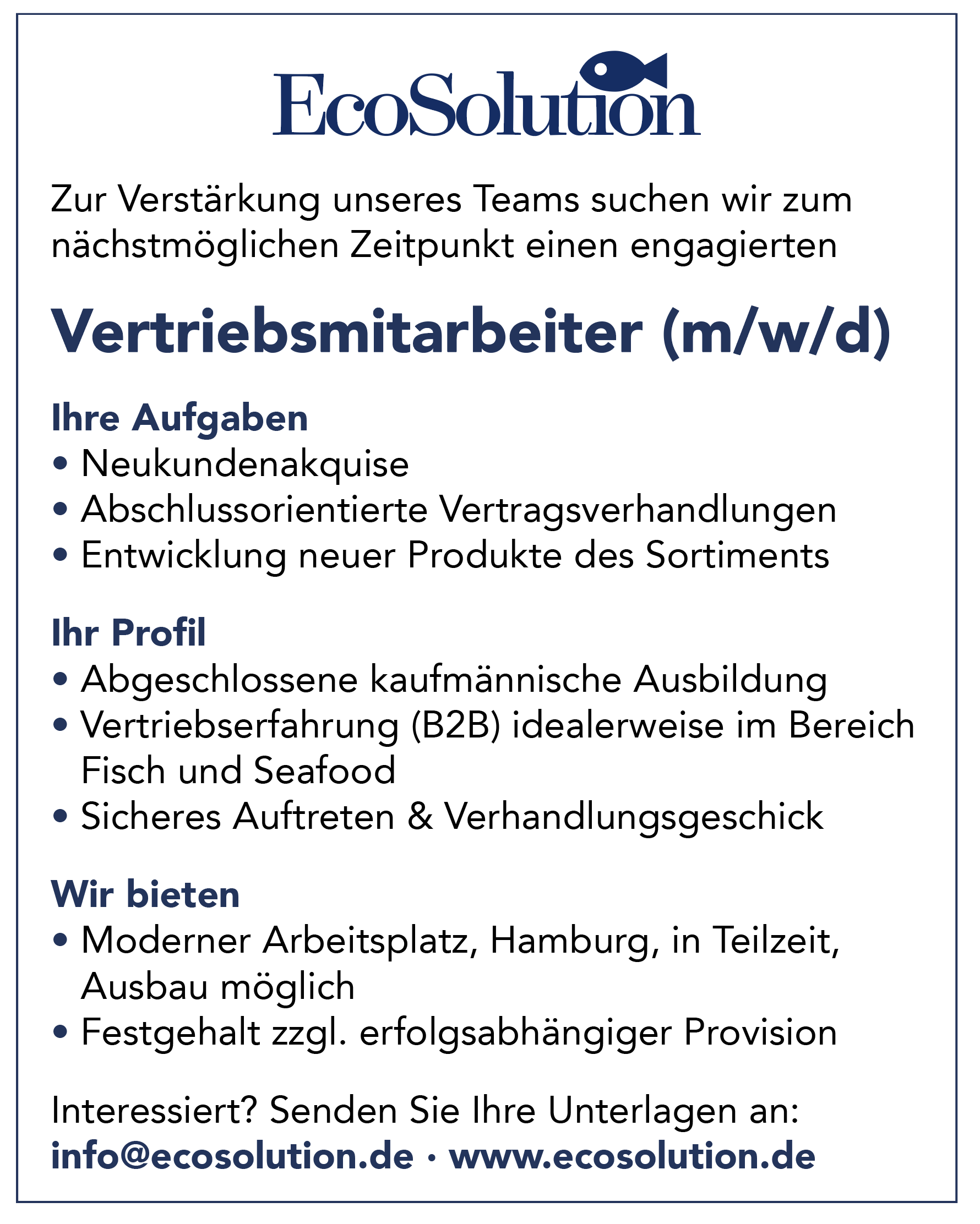 Vertriebsmitarbeiter (m/w/d)